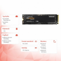 Dysk Samsung 970 EVO Plus 1TB M.2 PCIe x4 3500/3300 MB/s