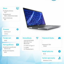 Laptop Dell Latitude 5530 15.6 FHD i7-1255U 16GB 512GB SSD FPR SCR BK vPro Win11Pro 3Y PS