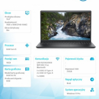 Laptop Dell Vostro 3520 15.6 FHD i5-1235U 16GB 2TB SSD FPR BK W11P 3YPS
