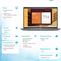 Laptop Dell Latitude 5550 15.6 FHD i3-1315U 16GB 512GB FPR BK SCR W11P 3YPS