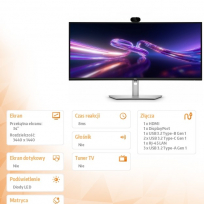 Monitor DELL Pro P3426WEV 34 USB-C Hub Webcam