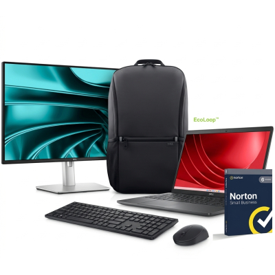 Zestaw Dell Latitude 3550 15.6 FHD Ultra 5-125U 16GB 512GB W11P 3YPS + monitor DELL P2425HE + DELL KM5221W + plecak Dell Ecoloop + Norton Small Business
