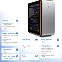 Komputer Dell Alienware Area-51 R8 AAT2265 Ryzen 7 9700X 32GB 1TB RTX5080 W11H 2Y AlienwareEliteCare