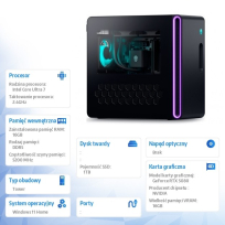 Komputer Dell Alienware Aurora R17 ACT1250 Ultra 7-265F 16GB 1TB RTX5080 W11H 2Y AlienwareEliteCare