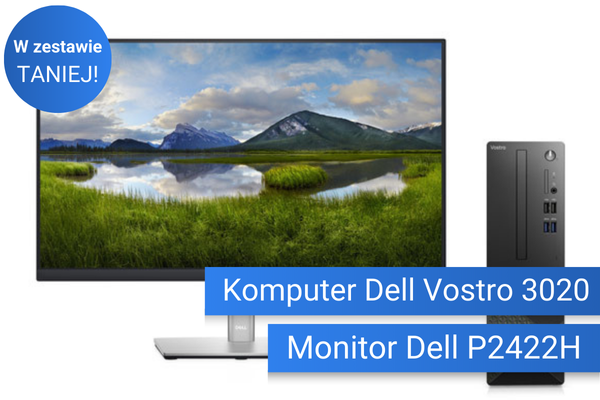 To się opłaca: Komputer stacjonarny Dell Vostro 3020 w zestawie z monitorem Dell P2422H