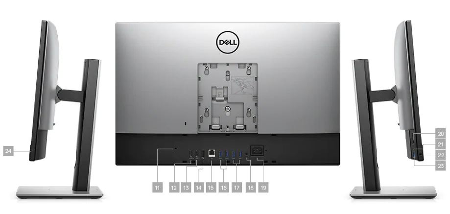 Komputer Dell Optiplex 7480 aio - porty rozszerzeń