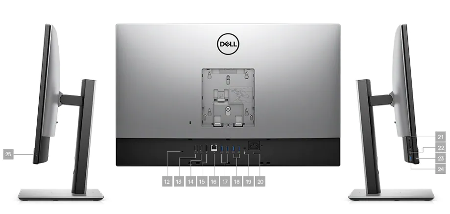 Komputer Dell Optiplex 7780 aio - porty rozszerzeń